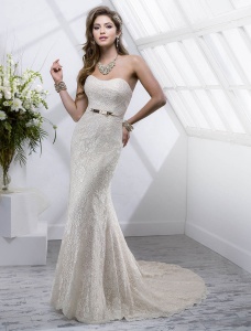 Corte A Escote A la Base Sin Mangas Vestido de Novia